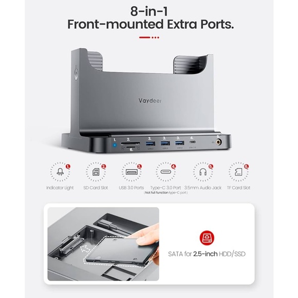 Vaydeer Mac Mini Stand Grey - Picture 2 of 5